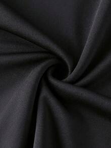 Men's Pure Black Velvet Thermal Underwear, Autumn And Winter Long-Sleeved Collared Tops, Fashionable And Slim Autumn Base Layers, Thickened Fleece And High Elasticity Suitable For Sports Scenes And Suitable For Outdoor Skiing And Riding Suitable For Prom Parties, Weddings, Vacations, Music Festivals, Gyms, Sports Offices, Home, Daily Private Parties - Black - View 5