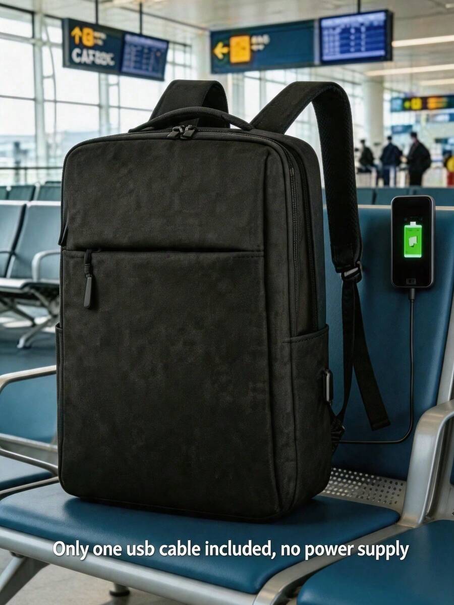 Durable Men's Business Laptop Backpack Fits 14/15.6 Inch Laptops, Travel & Daily Use Backpack With Built-In USB Charging Port - Multicolor - View 1