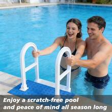 Alfombra antideslizante de PVC para piscina, de color azul para proteger el revestimiento de la piscina contra daños, alfombra para escalera de piscina - Alfombra protectora para escalera de piscina con textura antideslizante, adecuada para piscinas enterradas y sobre el suelo - diseño contratado - Ver 7