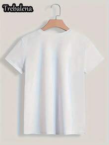 Talla Grande - Camiseta de Cuello Redondo Talla Grande con Letras Coloridas "No Hay Familia Como la Que Tengo" - Camiseta de Manga Corta Talla Grande - Top Casual de Moda para Verano y Primavera - Ropa de Mujer para el Día de la Madre/Día de los Caídos/Juneteenth 0XL-4XL - Blanco6 - Ver 2
