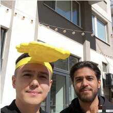 1pc Creative Wearable Palm Shaped Sun Visor Hat, Funny Novelty Adjustable Size - Multicolor - View 4