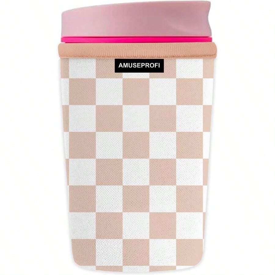 Neoprene Sleeve Compatible Tumbler 12 Oz 20 Oz Protective Coffee Cup Cover Compatible SmoothSip Slider Stainless Steel Travel Mug, No-Scratch Quiet Grip, Decorative Insulated Cozy - 禪意花園和諧 + 12 盎司 - 查看 1