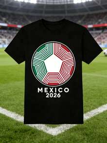 Hombres 002 | |   Fútbol |   Camiseta Deportiva con Emblema de la Selección Mexicana de Fútbol para 2026, un Estilo Atemporal y un Recuerdo Inolvidable para Amantes del Fútbol 12_27 - Negro - Ver 6