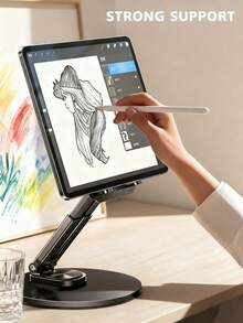 360° Rotatable Sturdy Metal Desk Stand | Heavy Duty Strong Support Ergonomic Holder | Multi-Angle Adjustable Portable Mount For Tablets/Phones/Laptops | Universal Compatibility For Drawing/Studying/Office/Home - View 4