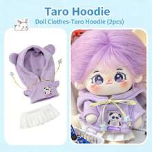 1 pieza [solo ropa] Vestido de muñeca de algodón de 20 cm, falda de vestir diario de muñeca de peluche de 20 cm, ropa de personaje de anime unisex, muñeca de peluche suave, regalo asequible y lindo para niñas - Multicolor - Ver 18