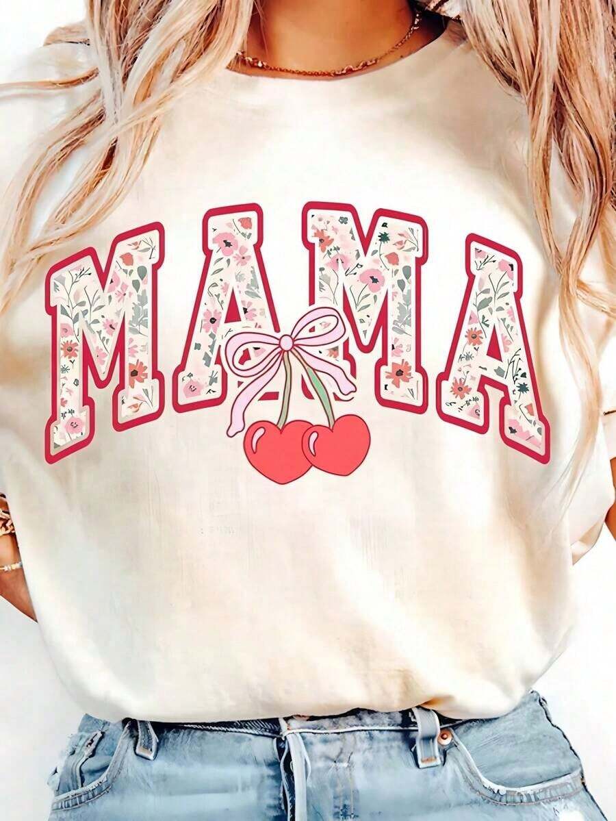 Nueva llegada 2026: Camiseta de manga corta con cuello redondo y diseño exclusivo para viajes casuales de primavera, estilo veraniego en color blanco (estilo casual, estilo retro, unisex). - Albaricoque - Ver 1