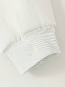 Sudadera con Capucha Estampada de Moda - Blanco - Ver 6