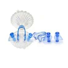 Kẹp mũi và nút bịt tai trong hộp đựng trong suốt, kẹp mũi chống nước, nút bịt tai bằng silicon dành cho thiết bị lặn. - A - Xem 4