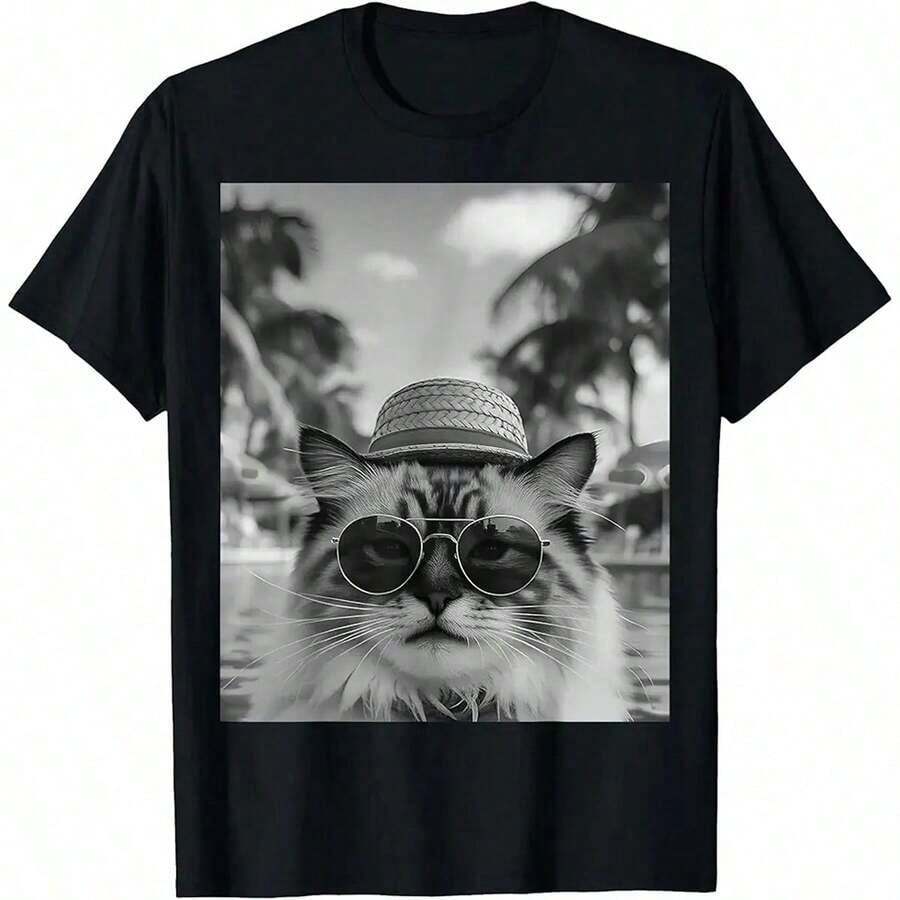 DopeSkillss Short-Sleeved Graphic T-Shirt, Urban Style, Hip Hop, , Unisex, T-Shirts To Match The Color Of The Sneakers, Real Lover, 100% Cotton. - 黑色 4 - 查看 1