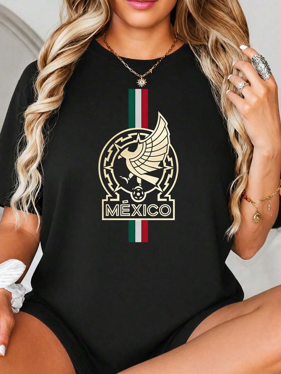 Diseño Gráfico de Impresión del Águila de México Cr-est, Estilo Az-tec de Oro y Plata Metálicos, Banderas Nacionales Fl-ag, Arte del Patrimonio Cultural para Decoración de Paredes.jpgRegalos personalizados: Camisetas para mujer con estilos modernos, hippies, casuales y minimalistas. Ropa masculina personalizada única, armarios cápsula, ropa básica/urbana para hombre. Regalos ideales para novios, familiares y amigos, adecuados para cumpleaños, vacaciones, colegio/competiciones, deportes/escalada, etc., también adecuados para la moda de otoño y actividades urbanas. Verano negro.