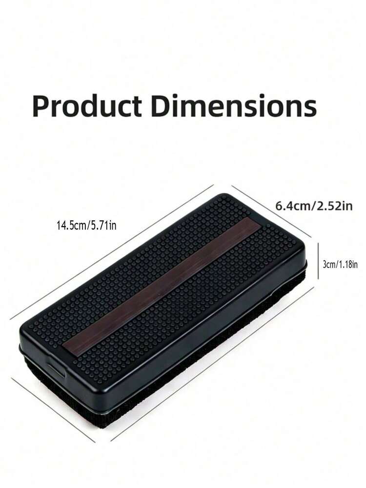 2pcs Large Random Color Velvet Magnetic Whiteboard Eraser, Plastic Chalkboard Eraser, Easy Erase No Trace, For Classroom - C - View 4