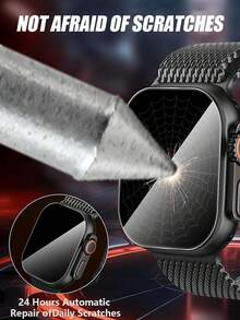 Gorilla Hero 3pcs - Soft Film Anti-Peeping Watch Protector, Anti-Peeping Feature Protects Your Privacy And Security At All Times, High-Definition Craftsmanship Ensures Flight Slide Rule And Chronograph Dial Display Without Color Distortion, Soft Film Material With Anti-Daily Collision And Edge Cracking Design, Suitable For Daily Carry And Light Use. Applicable For Business Travel, Flight, Driving Navigation, Business Meetings And Other Scenarios, Installation Method Is Pure Manual Application - Black - View 2
