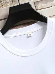 Short-Sleeved T-Shirt For Spring And Summer, American Style, With Printed Logo, For Young Men, Round Neck, Loose, Casual And Versatile. - White - View 4