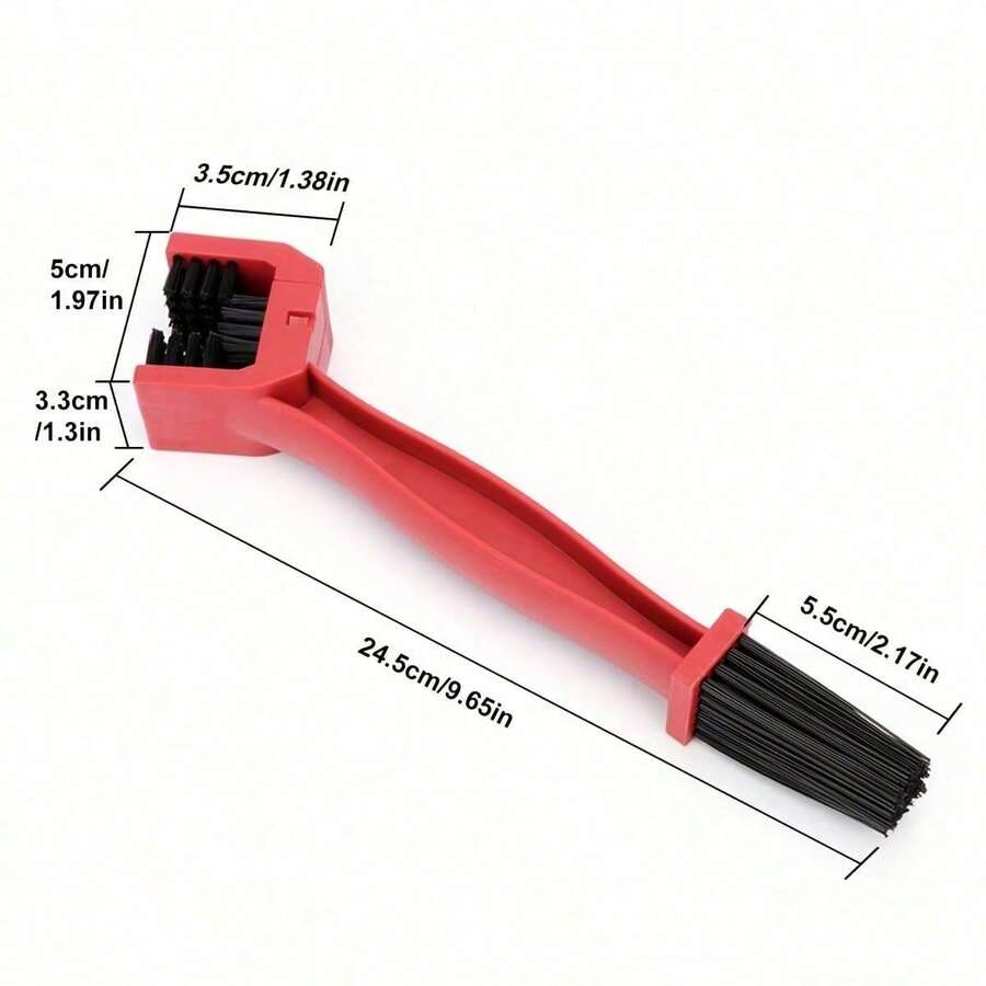 1 cái chổi nhựa vệ sinh xích xe đạp/xe máy, dụng cụ vệ sinh xích hai đầu 3 mặt, bảo dưỡng xe đạp.