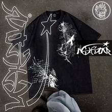 Premium 100% Cotton ASHSTAR "Gothic Witch" T-Shirt - 黑色 - 查看 1