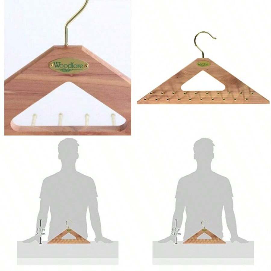Woodlore Colgador para Atar hasta 40 Corbatas - Natural - Ver 1