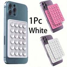 24 piezas Funda de teléfono universal de silicona con ventosa, apta para iPhone y teléfonos Android, soporte de teléfono para ducha con espejo, selfie con vibración, base de carga universal con ventosa, mini regalo, regalo para maestros, regalo novedoso, regalo para novio, esposo, tío, hermano, idea de regalo para hombres, regalo para novia, regalo para mujeres - A - Ver 1