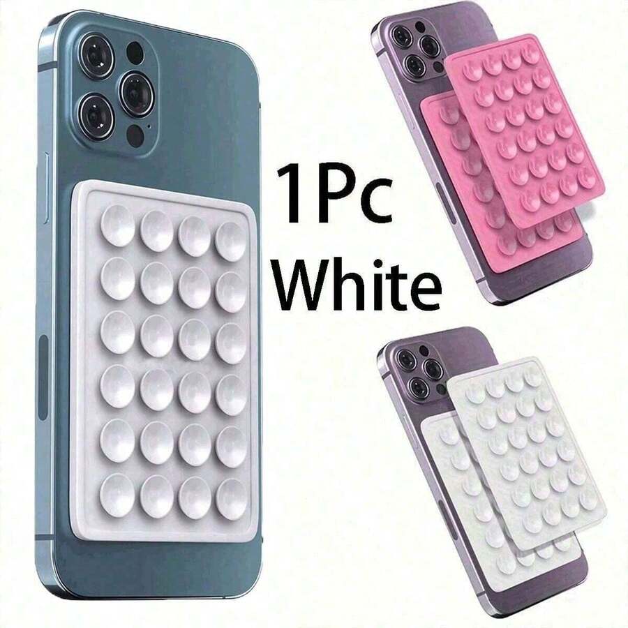 24 piezas Funda de teléfono universal de silicona con ventosa, apta para iPhone y teléfonos Android, soporte de teléfono para ducha con espejo, selfie con vibración, base de carga universal con ventosa, mini regalo, regalo para maestros, regalo novedoso, regalo para novio, esposo, tío, hermano, idea de regalo para hombres, regalo para novia, regalo para mujeres - A - Ver 1