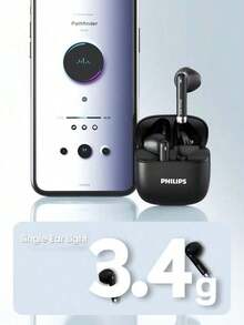 Philips TAT1020 無線藍牙耳機 HiFi 音質 半入耳式耳機 音樂 智慧通話 降噪 運動耳機 兼容 iOS Android TWS 藍牙耳機 - 查看 8