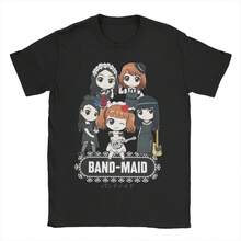 Camisetas de manga corta con cuello redondo y estampado de la banda musical R. Band Maid for M1en WoM1en. Camisetas de moda. Camisetas de manga corta de algodón puro de 220 g para hombre y mujer. Tejido grueso, resistente a las arrugas y que no se deforma fácilmente. Estilo sencillo y versátil, ligero y transpirable, perfecto para ir al trabajo, viajar, acampar, ir de compras y para el tiempo libre diario. - Negro - Ver 1