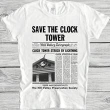 Informal para el día a díaSave The Clock Tower Newsletter Cultie Back To The Future Gift T Shirt 4021,Camiseta de cuello redondo, camiseta informal estampada para mujer,Camisetas para hombre, camisetas a juego para padres e hijos, ropa de apoyo para la Copa del Mundo, artículos esenciales para la graduación y la vuelta al cole. - Blanco - Ver 1