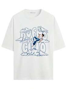 Free  de  mujer - Gráfico "DUE?O DEL CIELO" - Ropa CasualHolidayNigh - [Blanco] - Ver 8