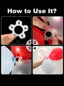 Transparent Plastic Balloon Arch Clips, Durable Plastic, Easy To Use, Suitable For Birthday Party, Wedding And Various Holiday Event Balloon Decorations - C - View 7