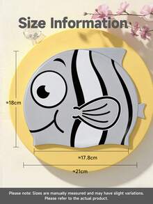 2pcs Kids Swimming Cap, Funny Fish Design, Suitable For 3-6 Years Old Girls And Boys With Short Hair, Pool Use - Multicolor - View 7