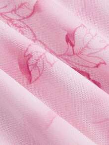 Vestido largo con abertura alta, cuello en V y volantes, con estampado de teñido anudado, vestidos de verano para mujer, vestidos en tonos pastel, vestido de fiesta, atuendo de fiesta, vestido de playa, atuendos de playa para mujer, vestidos ele - Rosa - Ver 3