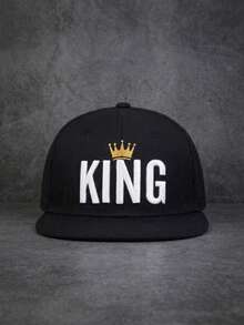 1顶男士KING字母刺绣嘻哈帽，男女通用遮阳帽，卡车帽，时尚运动棒球帽，可调节防晒休闲帽，适合春秋季旅行、海滩、派对、度假，是送给家人和朋友的完美礼物 - 多色 - 查看 5