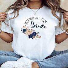 Women's Sexy Casual Elegant Cotton Regular Sleeve Short Sleeve Round Neck T-Shirt - Blanco - Ver 1