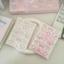 Calcomanías autoadhesivas de perlas y diamante de imitación, formas lindas de corazón/nota musical/estrella para scrapbooking, tarjetas fotográficas, envoltura de regalos y decoración de fiestas - Multicolor - Ver 12