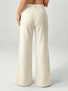 Nuevos pantalones de traje de estilo casual de cintura baja para otoño e invierno - Albaricoque - Ver 2
