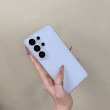 Ốp lưng điện thoại mềm, mờ, bán trong suốt, phù hợp với Galaxy A56, A57, A36, A17, S26 Ultra, S25 Ultra - trắng - Xem 3