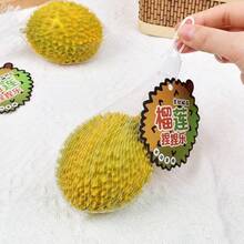 1pc Random Color Small Durian Soft Funny Toy, Adult Stress Relief Focus Attention Training, Squeeze Stretch Play, Squishy Toys, Cute Stuff, Cheese Squishy, Squishy Dumpling, Fidget - Durian Squeeze - View 8