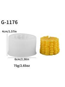 1pc Cute Corn Shaped Candle Silicone Mold - A-White - View 7