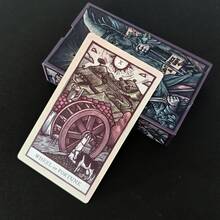 New Tarot Card Deck, 12x7cm, 78 High-Quality English Paper Cards, Christmas/Birthday/Party Gift, Divination Auxiliary Card Props - Maroon - View 7
