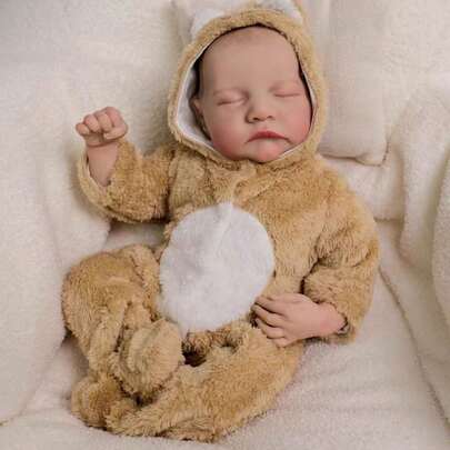 19 Inch Realistic Reborn Baby Doll,Handmade Lifelike Newborn Baby Doll,Adorable Realistic Finished Reborn Doll Toy,Perfect Birthday & Christmas Gift