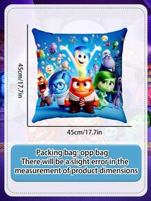 Disney All-Purpose Pillow Covers, Versatile Cushion Cases With Joy, Sadness, Anger & Disgust For Home & Dorm Decor,More Than Just Pillow Covers, The Four Vibrant Designs Feature Joy, Sadness, Anger, Disgust, And The Other Emotions In Playful, Colorful Scenes-From Boat Rides And Beach Days To Group Celebrations. - Pillow Case - View 3