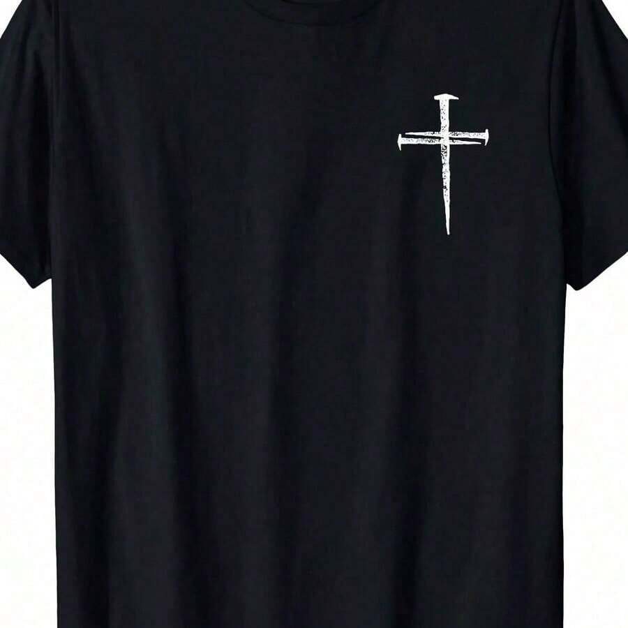 Jesus Raves Electronic Music EDM Festival DJ Gift T-Shirt Festival Clothing Men's T-Shirts (1)-Urban Vintage Style Unisex Cotton Short Sleeve Round Neck Loose Blouses For Women. Blouses. Casual Blouses For Ladies. - 黑色 6 - 查看 1