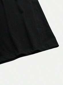Camiseta casual de cuello redondo para mujer, estampado simple y bonito, minimalista y elegante.Suitable for spring, summer and autumnmaija - Negro - Ver 6