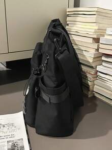大容量学院风尼龙手提包，女士钱包，多口袋工作服单肩包，轻便通勤单肩包，多功能斜挎包，适合少女、女性、大学生、年轻职业人士和白领，适用于办公室、大学、工作、商务、通勤、购物、约会、户外活动、旅行、徒步旅行，是送给女性的理想礼物。 - 彩色 - 查看 10
