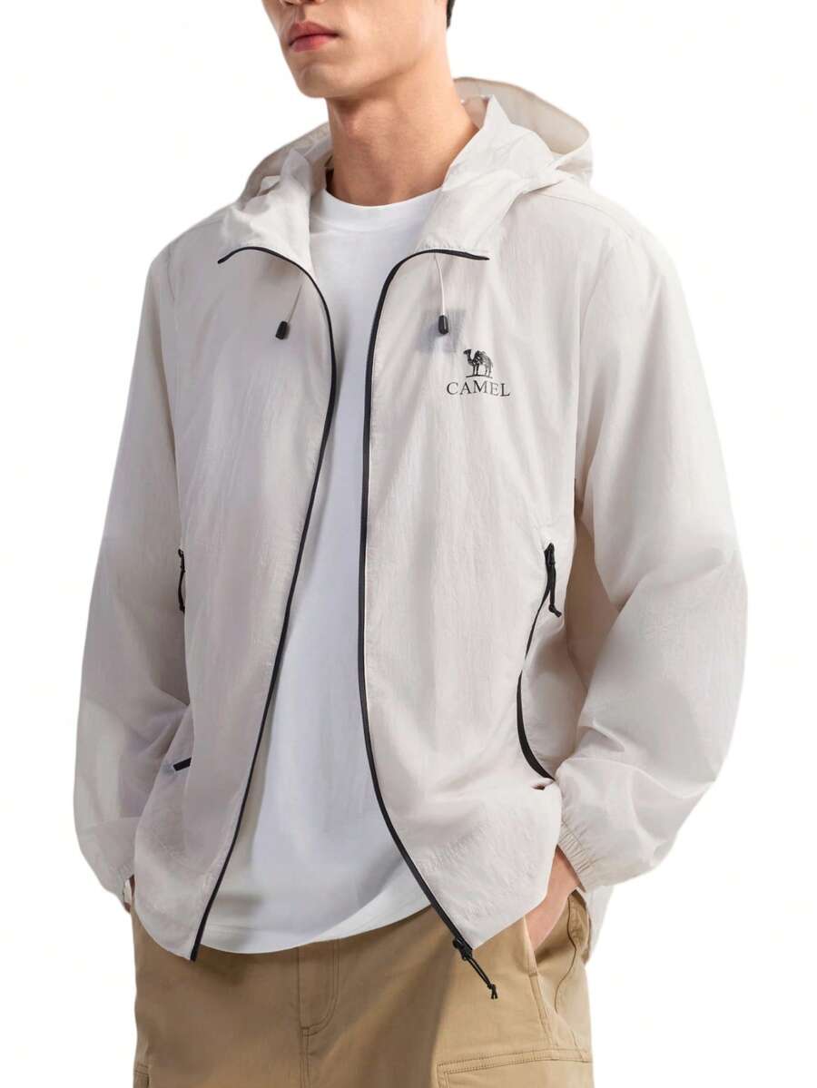 CAMEL CROWN Jaket Pelindung Matahari Ringan Pria, Jaket Pelindung Matahari Benang Asli untuk Musim Semi/Panas di Luar Ruangan, Jaket Pelindung Matahari Wanita dengan Potongan Ramping dan Menyerap Keringat, Jaket Olahraga - Abu ek - View 1