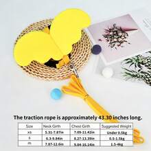 1pc Yellow Corgi Leash, Essential For Walking Pets, Cute Decorative Rope For Cats, Dogs, Chickens, Ducklings - Yellow Wings - View 2