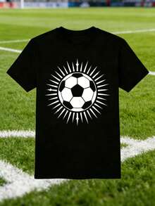 Hombres 002 | |   Fútbol |   Camiseta Infantil con Emblema de Fútbol Verde y Blanco, con Estampado "MÉXICO 2026", Perfecta para Fanáticos del Fútbol Mexicano 12_27 - Negro - Ver 1