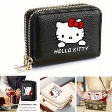 SANRIO 1個可愛卡通Hello Kitty印花PU皮革拉鍊短款女用日常錢包卡夾 - 彩色 - 查看 5