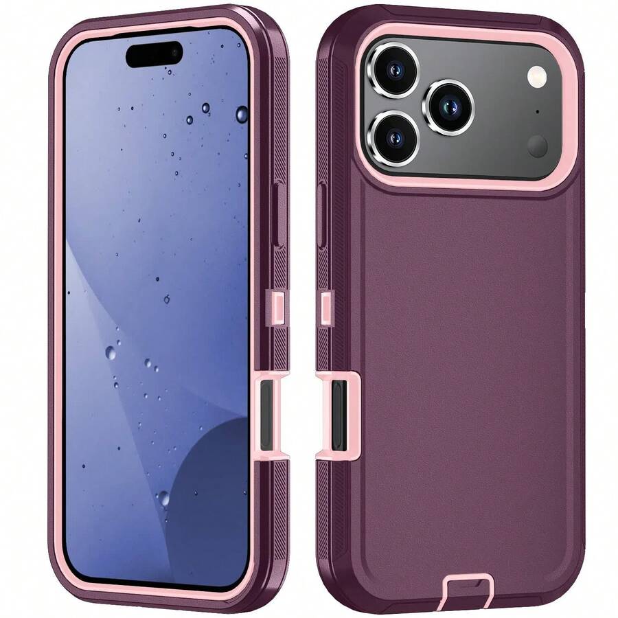 Military Grade Shockproof Rugged Heavy Duty Basic Shockproof, Anti-Scratch, Full-Body Protective Phone Case, Durable 3-In-1 Protective Cover Compatible With Iphone, Galaxy, HONOR And Other Smartphones Gift - Màu xanh nước biển và trắng - Xem 1