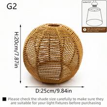 Leishizhiguan Chụp đèn dây giấy đan thủ công E27, thích hợp cho phòng khách, phòng ngủ, đèn sàn, nhà trọ kiểu Trung Hoa, khách sạn, nhà hàng, đèn treo, đèn tường, v.v. Kích thước có thể tùy chỉnh (chỉ chụp đèn). Món quà tuyệt vời cho sinh nhật, tốt nghiệp và các dịp khác. - Nhiều màu - Xem 38
