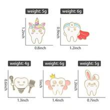 1/5/10 chiếc ngẫu nhiên Huy hiệu hình hoạt hình ngộ nghĩnh, sáng tạo, nhỏ giọt dầu, thích hợp để gắn lên quần áo và túi xách, phụ kiện nhỏ tinh tế. - Nhiều màu - Xem 4
