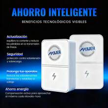 AP PFS MX Caja Ahorradora de Energía Inteligente Reduce tu Recibo de Luz Multicontacto Tv Adaptador Panel solar Camping equipment Tv box Tools Enchufes Cable - 2 unidades - Ver 6